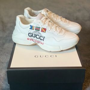Gucci Men’s Rython Worldwide Sneakers 599146 DRW00 9014